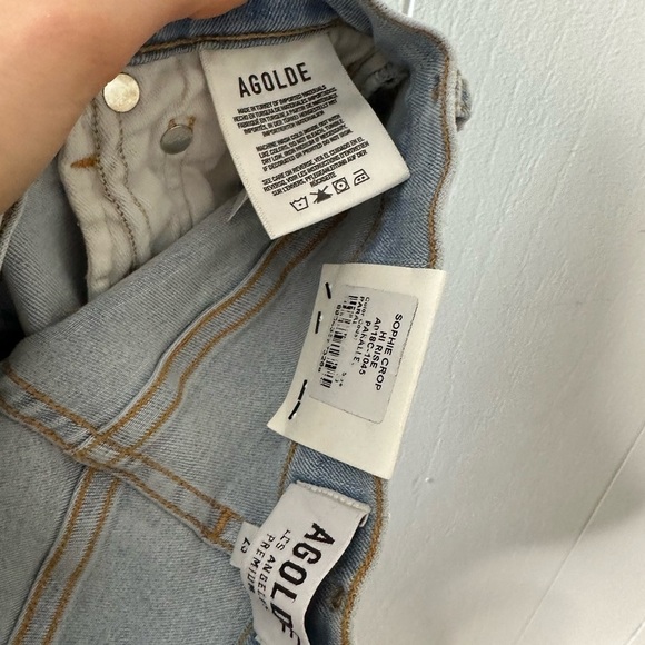 Agolde NEW Sophie High Rise Crop Jeans in Parallel 23 NWT - Picture 7 of 9